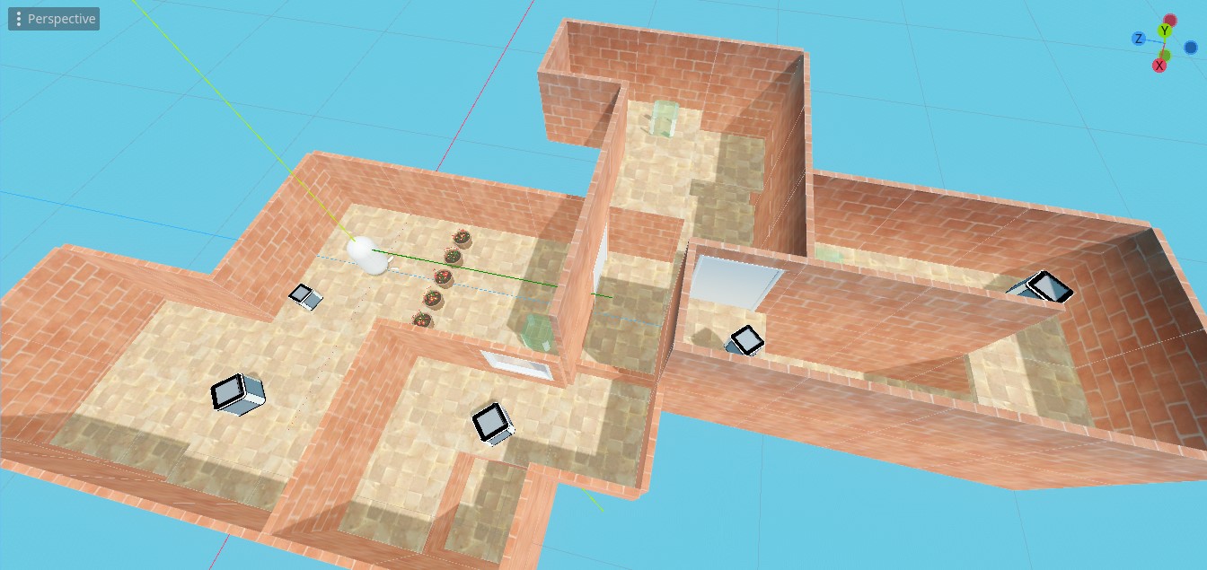 A screenshot of a Symlink level in the editor